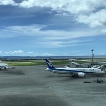 眺めもいい空港です