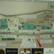 六本木ヒルズアリーナの全般的な位置関係を示している地図です。