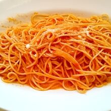 無事着地したパスタ