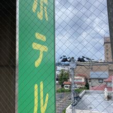 窓から看板