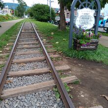 手宮線の廃線跡が遊歩道として整備されています