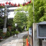 あまり目立たない神社です