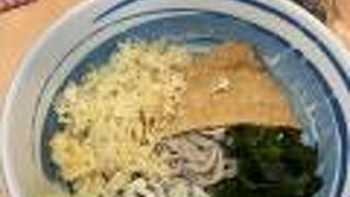 蒲田駅構内しぶそばで朝そば300円