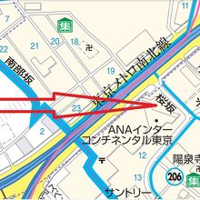 港区の地図ですが、桜坂の記載が確認できます。米国大使館の西側