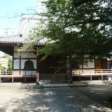 赤坂の高台の陽泉寺の本堂です。入口を入ると、左側にあります。