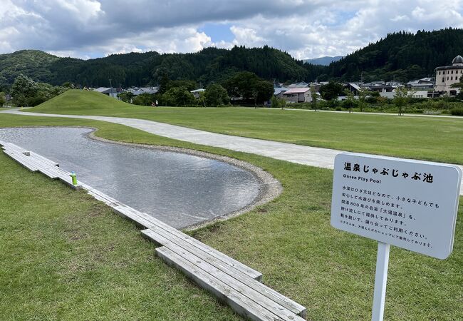 大湯川沿いにホテルが並ぶ