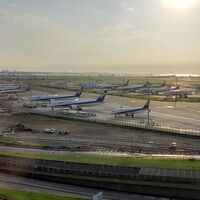 １０階から見た朝の羽田空港