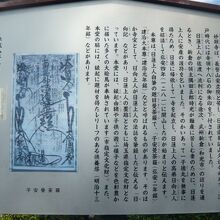 本堂の傍には、由緒に関する解説があります。安産の点が原点です