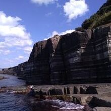 ティラミスのような互層の大断層です。