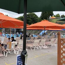 大プールも休憩しながら見ることできました。