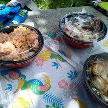 ３人でそれぞれ選んだポケボウル