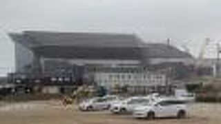 2023.3開業のエスコンフィールドが見えます