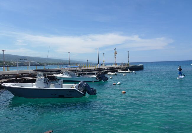 ハワイ島コナの町にある綺麗な風景が見れる桟橋です!!