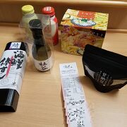 さば棒寿司、くろだまる甘納豆など