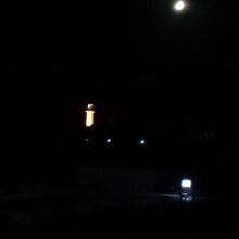 野島崎灯台と月