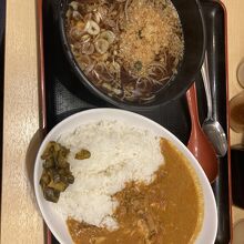 カレーとたぬき