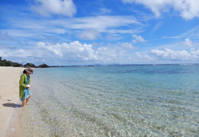 何しろきれいな水、きれいな浜、サンゴ礁に囲まれているので波は穏やか、最高ですね