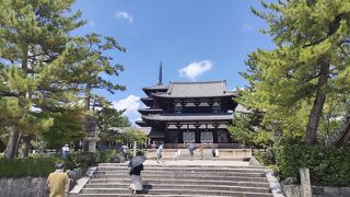 法隆寺で見たかった五重塔