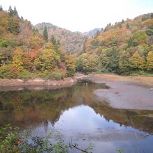 ダム湖周辺は紅葉の名所