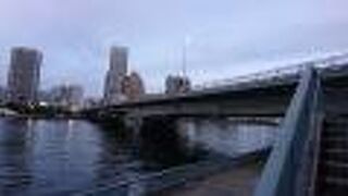 隅田川に架かる橋では地味ではある