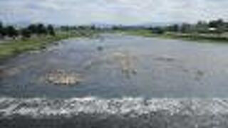 嵐山で川の流れを見ました