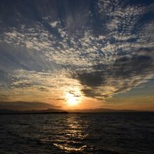 真玉海岸の夕日