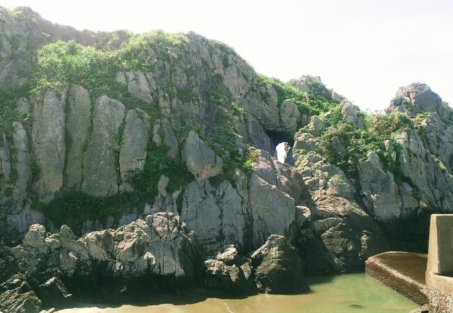 犬岩よりもひっそりしています