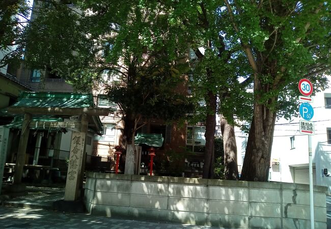 福井藩常盤橋松平氏の邸内鎮守として祀られていた神社