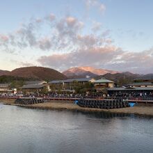 渡月橋からの初日の出