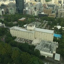 東京タワーから見た東京プリンスホテル