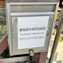 切符はこの箱に。