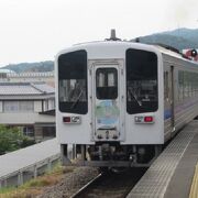 車窓から太平洋が見えますよ