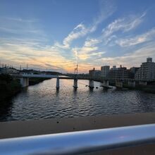 夕焼けの鶴見川