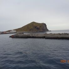 フェリーが出港するとペシ岬の形が変わって見えます。