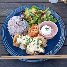 プレートランチのチキン南蛮1100円