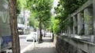 太田姫稲荷神社の前の道