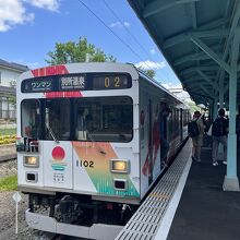 別所温泉駅で