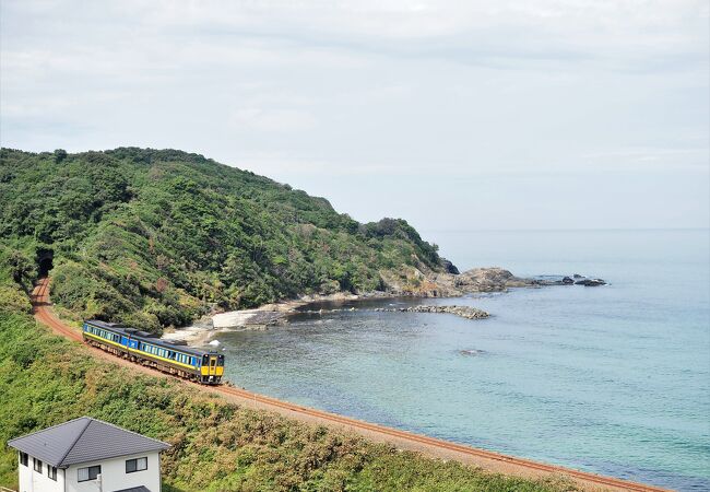 山陰本線と海のフォットスポット