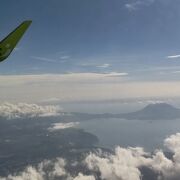 空から見た桜島