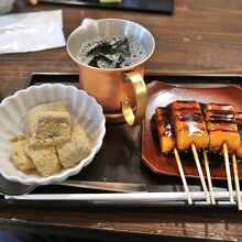 みたらし団子と黒糖わらび餅