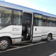 会津川口駅から只見駅行きの代行バスです。9月末で終了です。