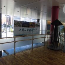 函館駅２階のモニュメント