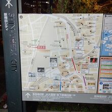 新梅田シティのマップ