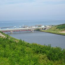 日本海が見えます