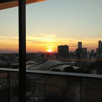 夕陽に富士山も