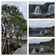 阿蘇山の噴火で出来た足下の滝！