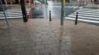 天気の悪い日にも一定の人出有り