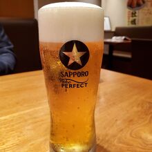 ビールはサッポロです