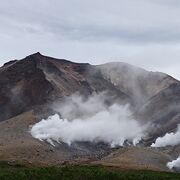 激しく噴気をあげる様は、旭岳が生きていることを実感します。