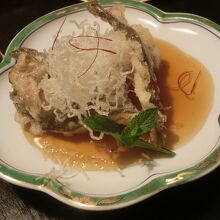 岩魚の唐揚げの甘酢餡かけ